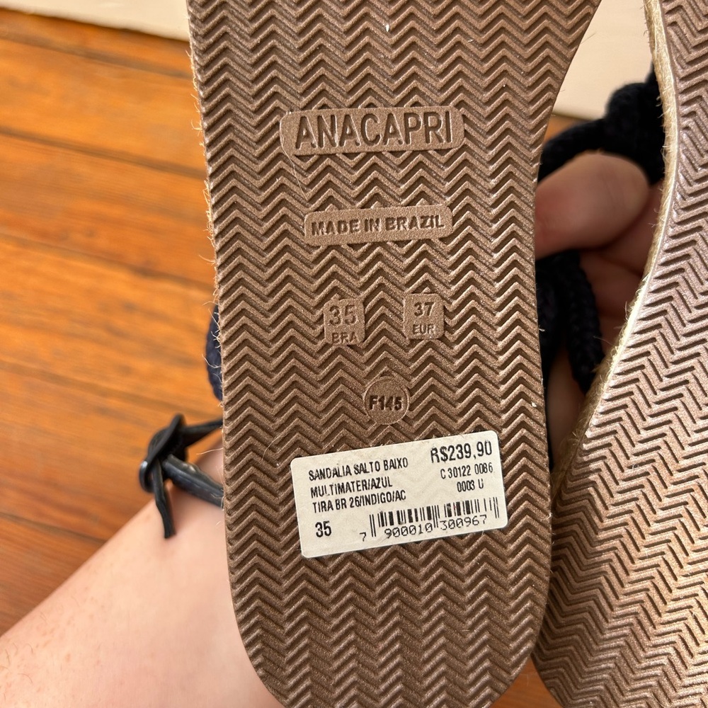 Anacapri NWT navy rope knotted sandals - Picture 8 of 8